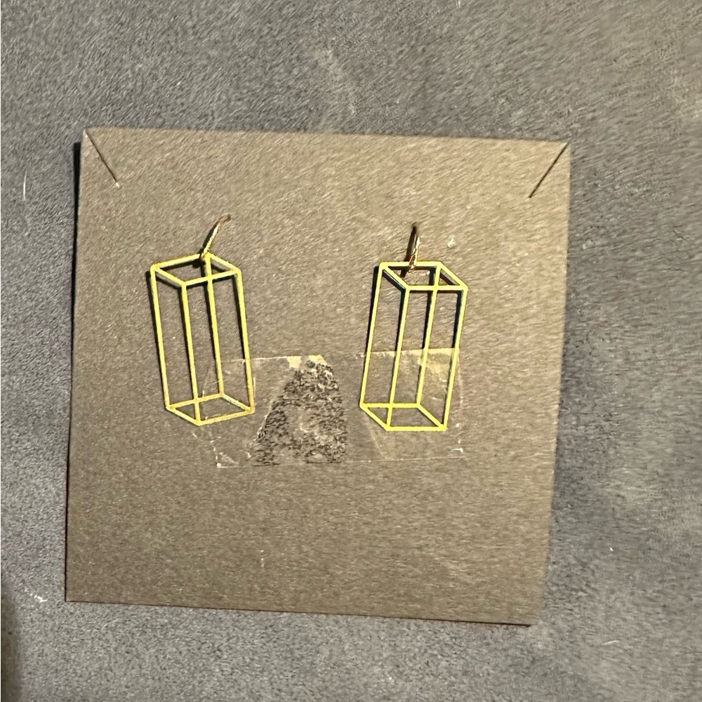 Minimalist Brass Statement Earrings | Handmade | NWT